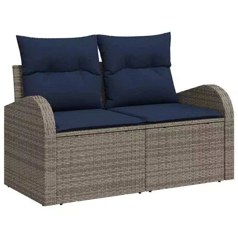 vidaXL Salon de jardin 10 pcs marron en rotin synthétique