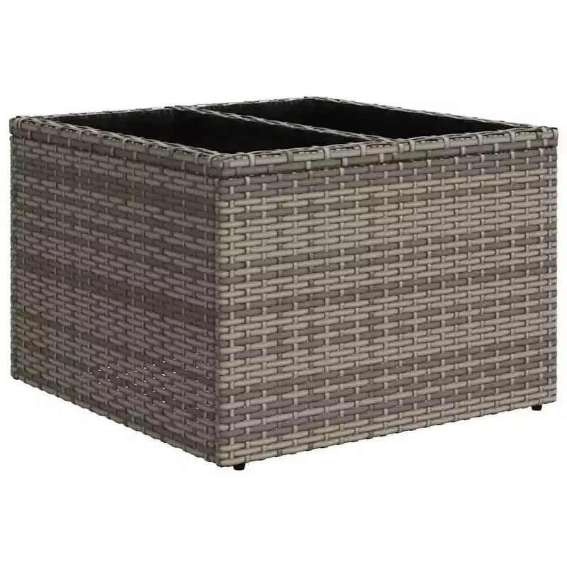 vidaXL Salon de jardin 6 pièces avec coussins, gris, résine tressée