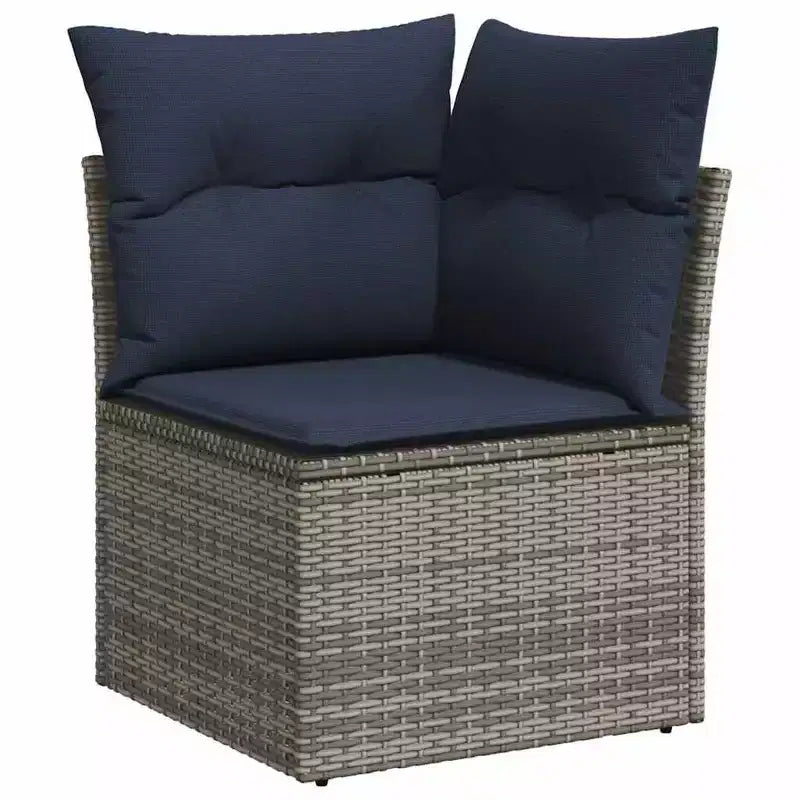 vidaXL Ensemble de canapés de jardin 13 pcs avec coussins résine tressée noir