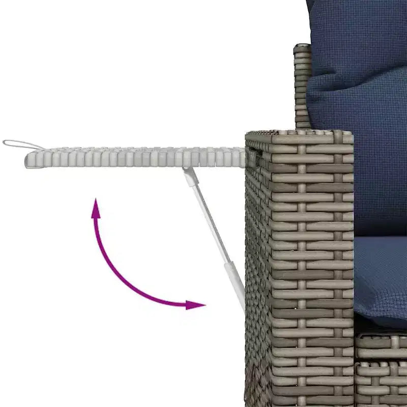 vidaXL Ensemble de canapés de jardin 13 pcs avec coussins résine tressée noir