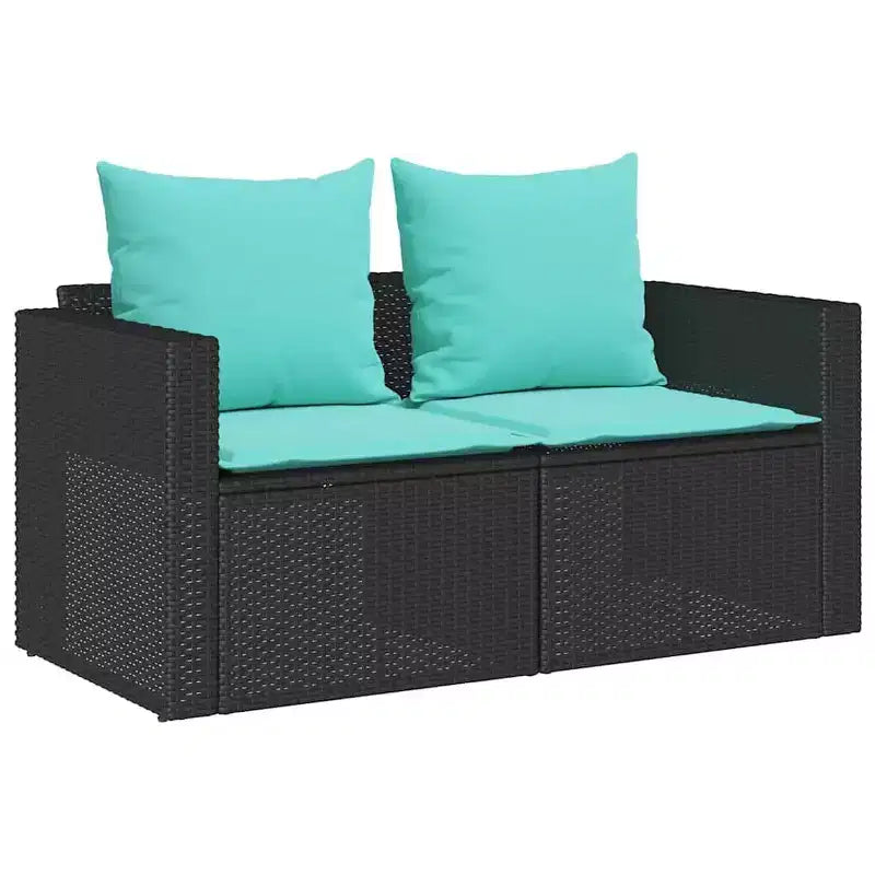 vidaXL Salon de jardin 5 pcs avec coussins empilable Gris Résine tressée