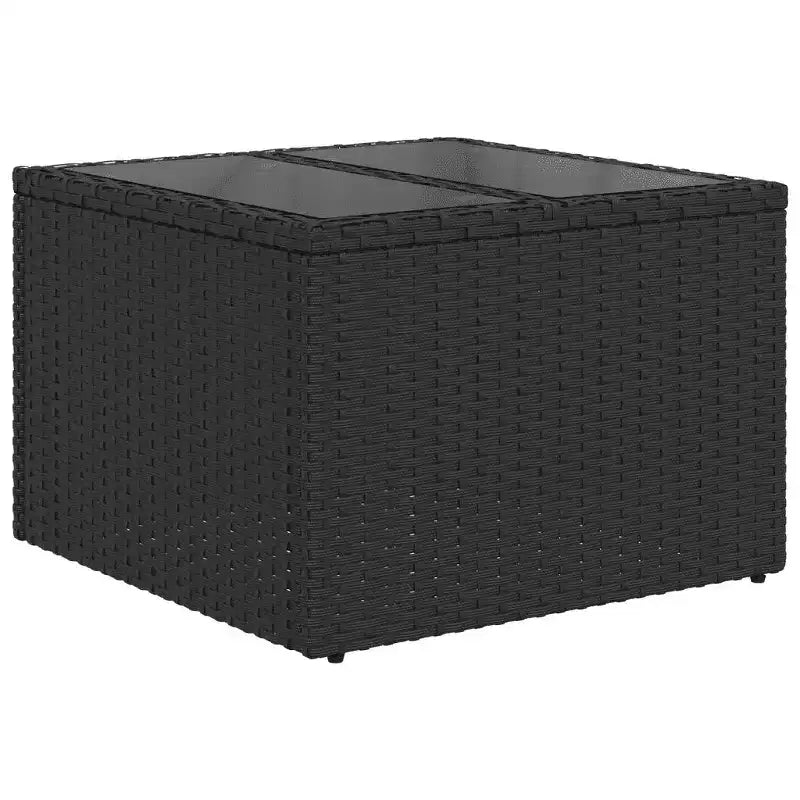vidaXL Ensemble de canapés de jardin 2 pièces avec coussins en poly rotin et verre
