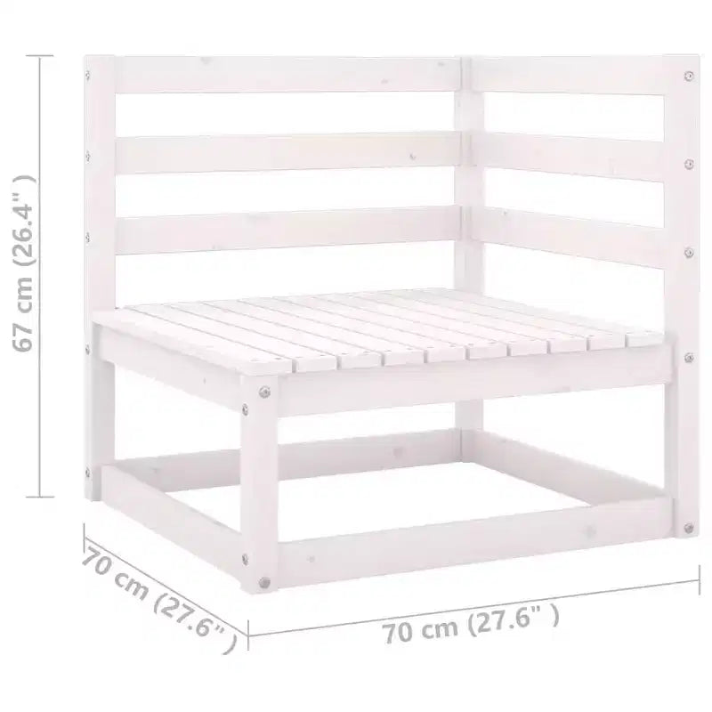 vidaXL Ensemble de meubles de patio 5 pièces canapé sectionnel extérieur bois de pin massif