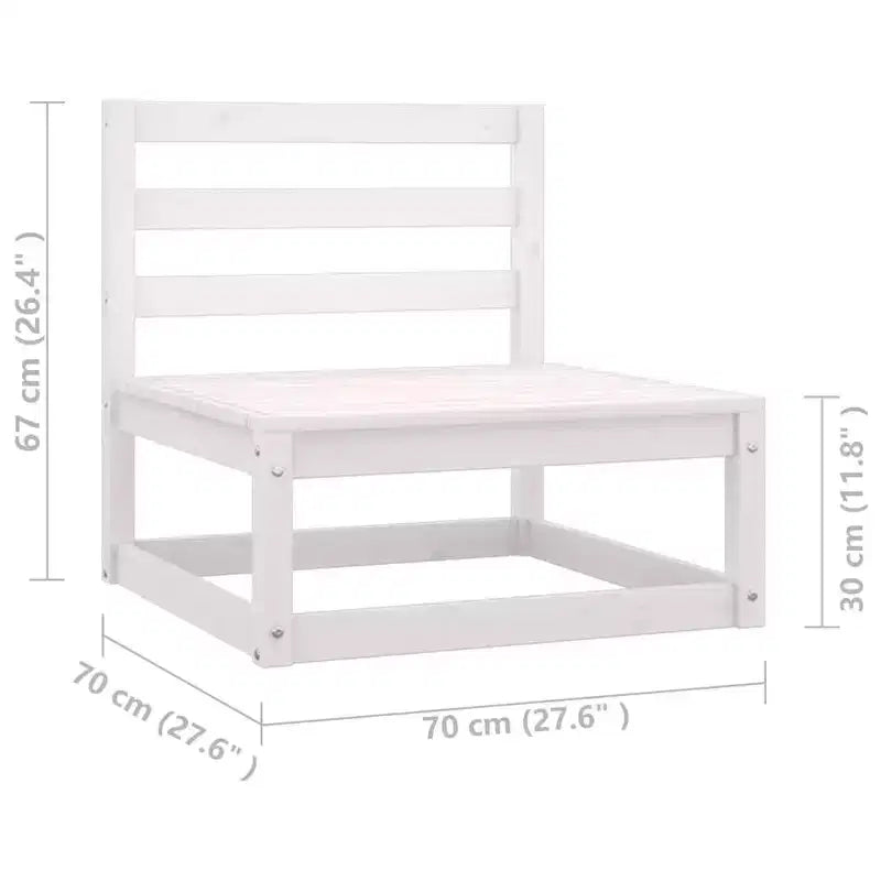 vidaXL Ensemble de meubles de patio 5 pièces canapé sectionnel extérieur bois de pin massif
