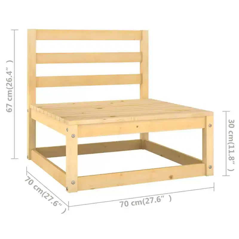 vidaXL Ensemble de meubles de patio 5 pièces canapé sectionnel extérieur bois de pin massif