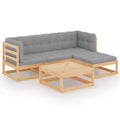 vidaXL Ensemble de meubles de patio 5 pièces canapé sectionnel extérieur bois de pin massif