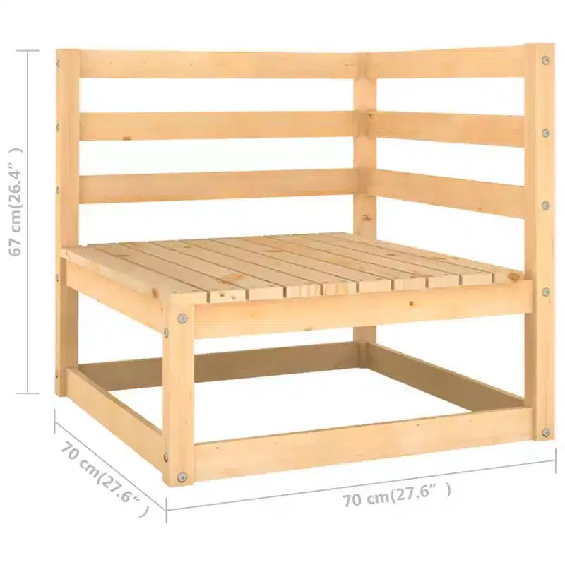 vidaXL Salon de jardin 8 pcs avec coussins Bois de pin massif Blanc Oui