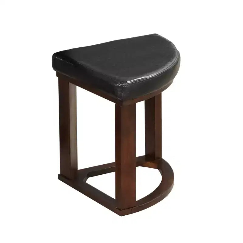 Ensemble de salle à manger moderne GDFStudio Alden de 5 pièces avec plateau rond en verre et 4 tabourets triangulaires