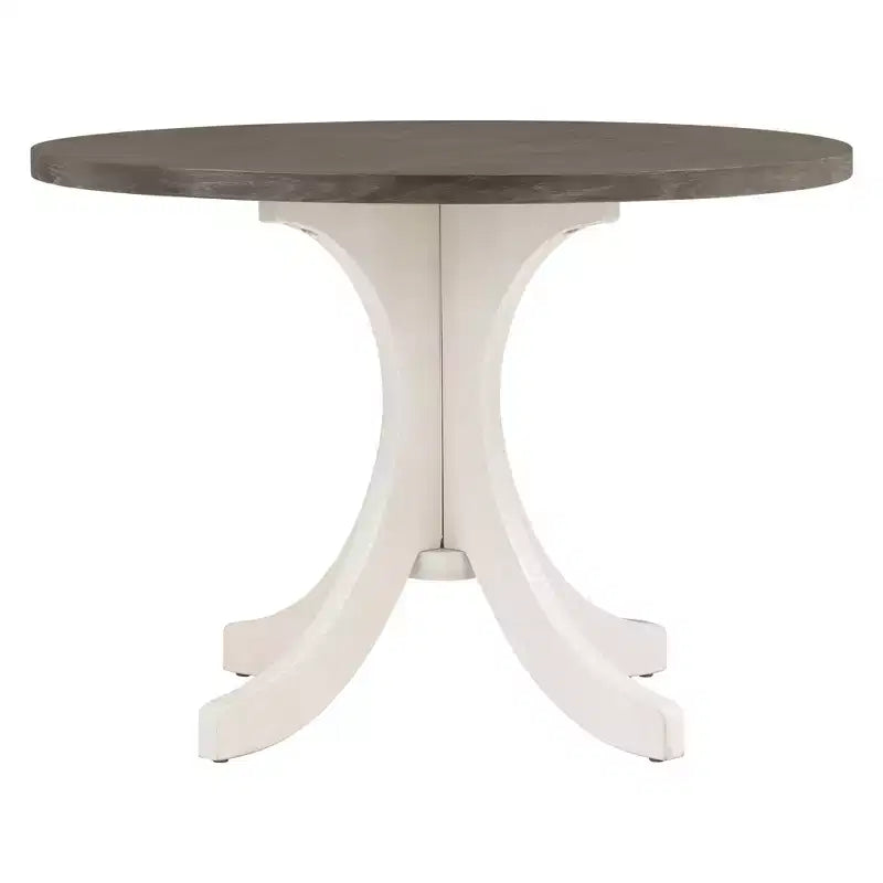 Ensemble de salle à manger 5 pièces de style ferme pour 4 personnes, table de cuisine ronde en bois avec 4 chaises rembourrées
