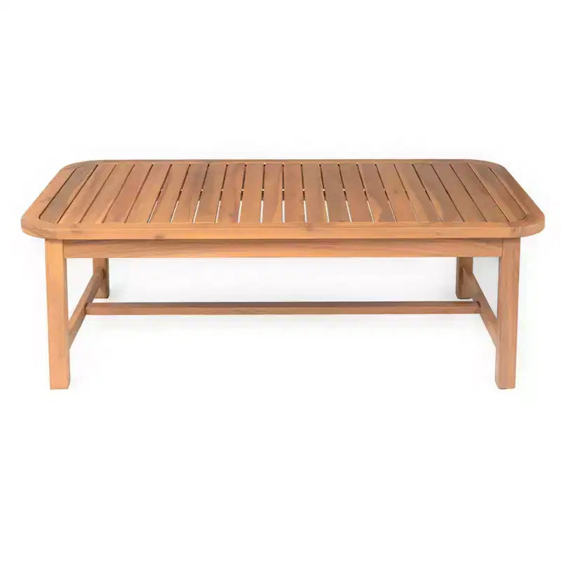 Christopher Knight Home Winona Ensemble de salon de jardin 5 pièces en bois d'acacia et osier avec table basse à lattes de style ferme