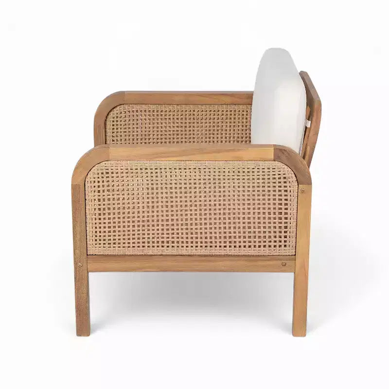 Christopher Knight Home Winona Ensemble de salon de jardin 5 pièces en bois d'acacia et osier avec table basse à lattes de style ferme
