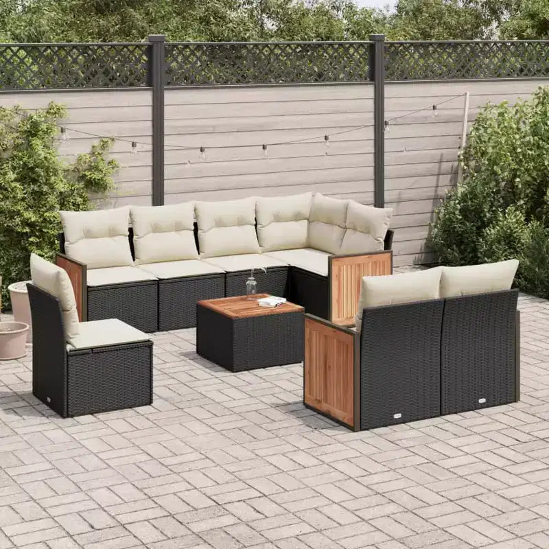 vidaXL Salon de jardin modulable avec coussins de différentes couleurs