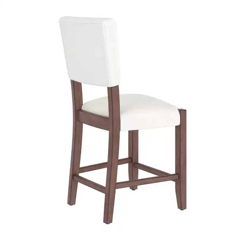 Ensemble de salle à manger 3 pièces à hauteur de comptoir avec table en faux marbre et 2 chaises rembourrées, pour cuisine de pub ou petit espace