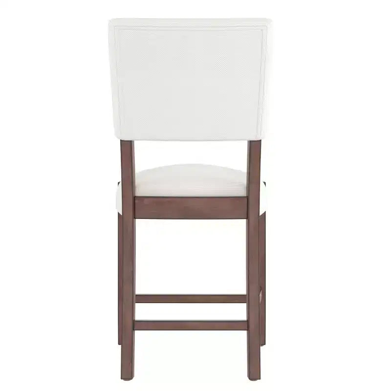 Ensemble de salle à manger 3 pièces à hauteur de comptoir avec table en faux marbre et 2 chaises rembourrées, pour cuisine de pub ou petit espace