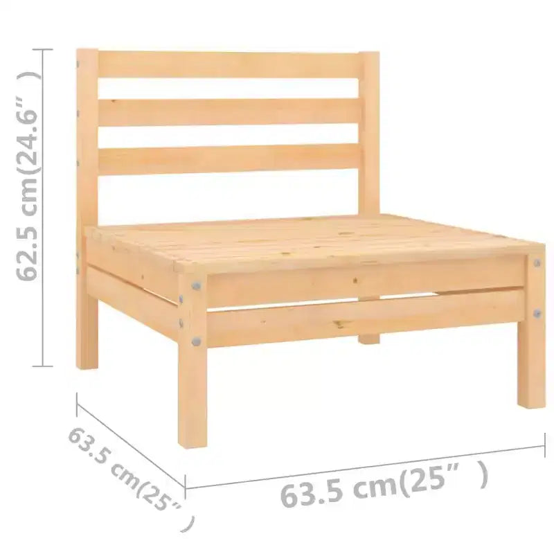 vidaXL Ensemble de mobilier de jardin en pin massif 4 pièces 4 places