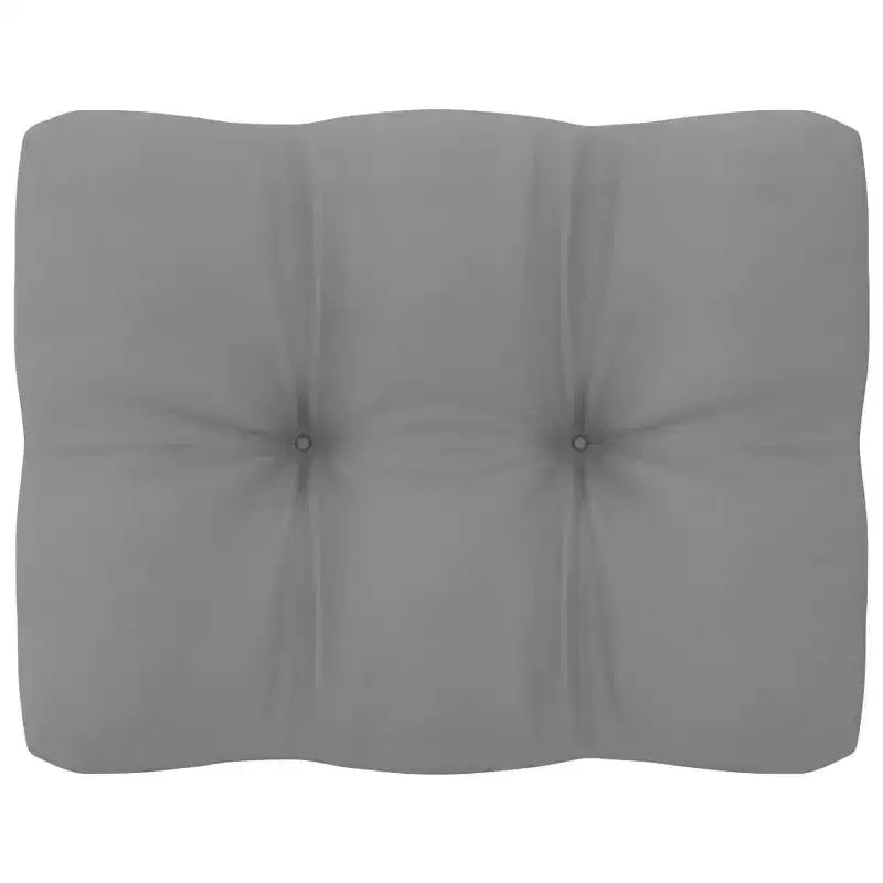 vidaXL Salon de jardin gris Bois de pin massif et polyester 5 pièces