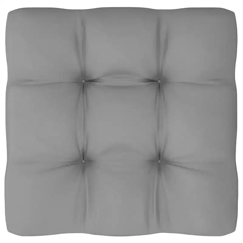 vidaXL Salon de jardin gris Bois de pin massif et polyester 5 pièces
