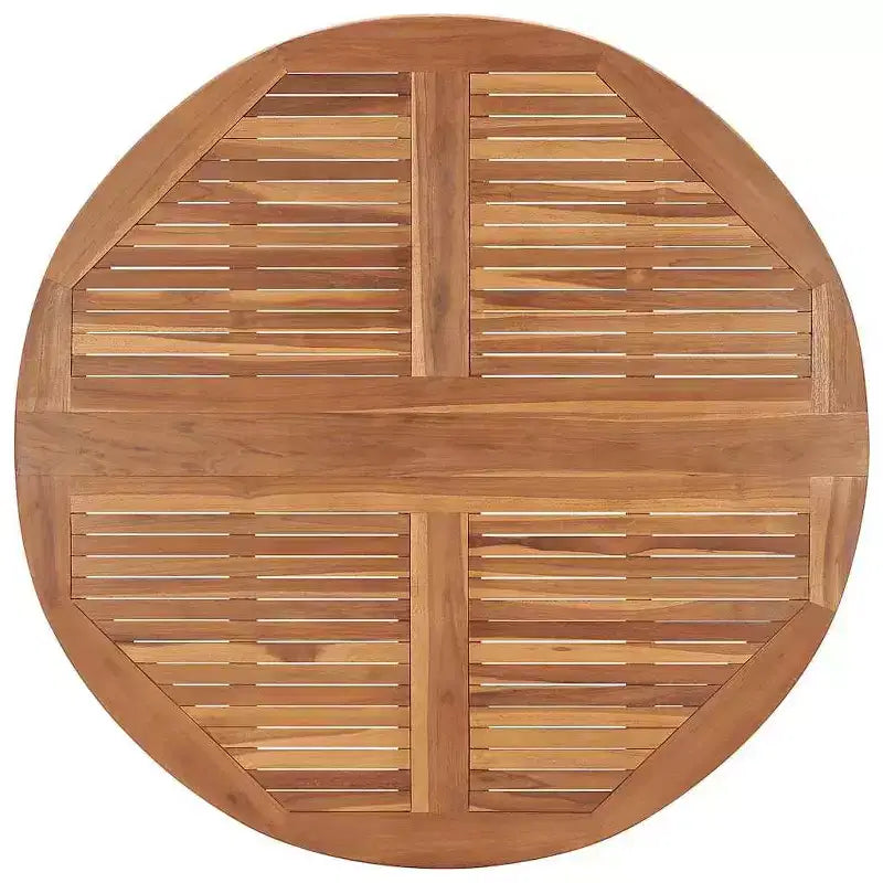 vidaXL Ensemble repas d'extérieur Teck Bois de teck massif Moyen Pliable