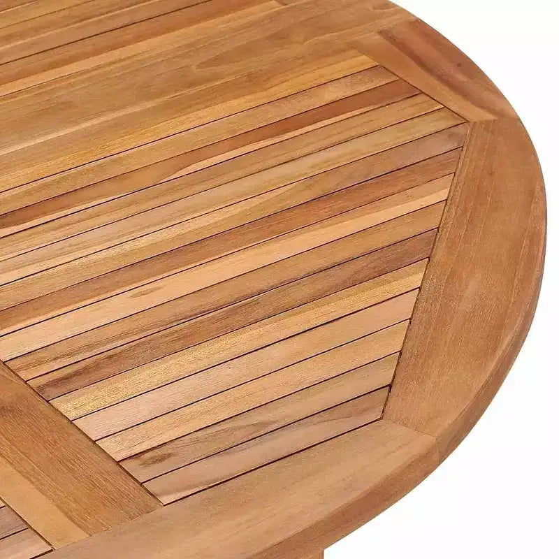 vidaXL Ensemble repas d'extérieur Teck Bois de teck massif Moyen Pliable