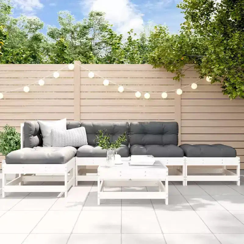 vidaXL Salon de jardin Bois de pin massif, contreplaqué Moyen Modulable