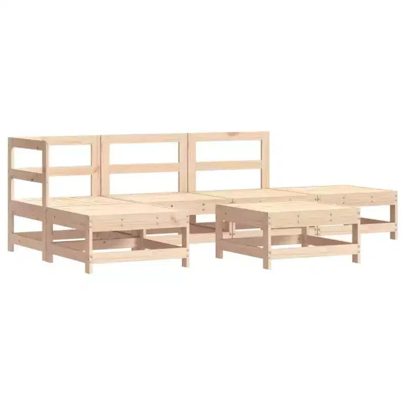 vidaXL Salon de jardin Bois de pin massif, contreplaqué Moyen Modulable