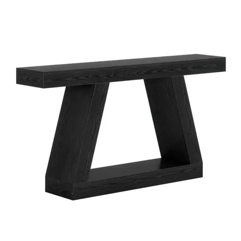 Black 2-Tier Farmhouse Console Table, 55"