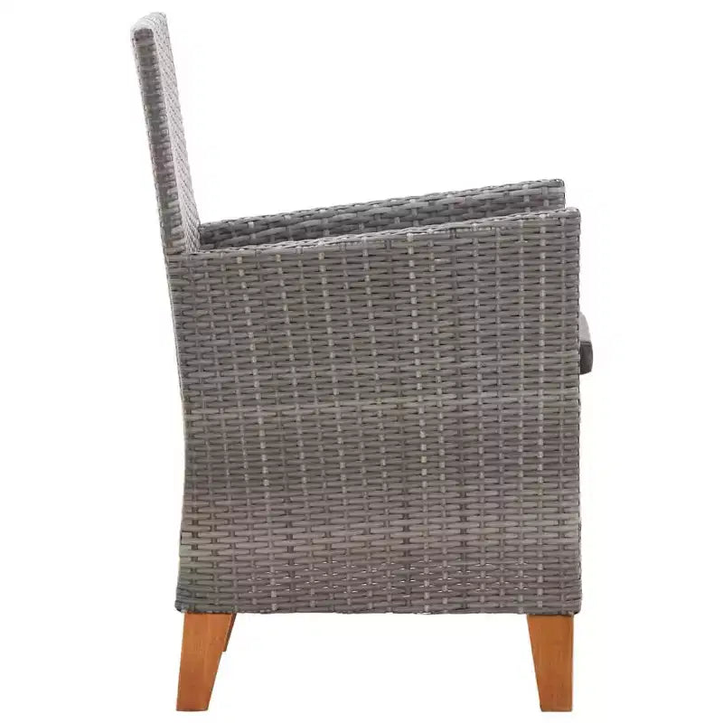 vidaXL Ensemble de salle à manger Naturel, gris, gris foncé