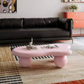 Table basse rose en forme de nuage avec pieds boules, 1 personne