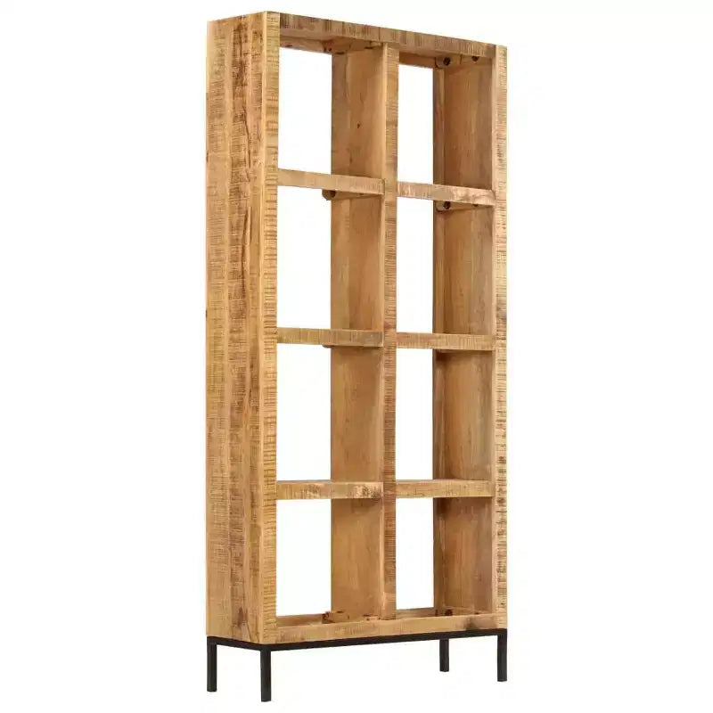 Brown Solid Mango Wood Bookshelf, 8-Shelf, Rectangular, Indoor