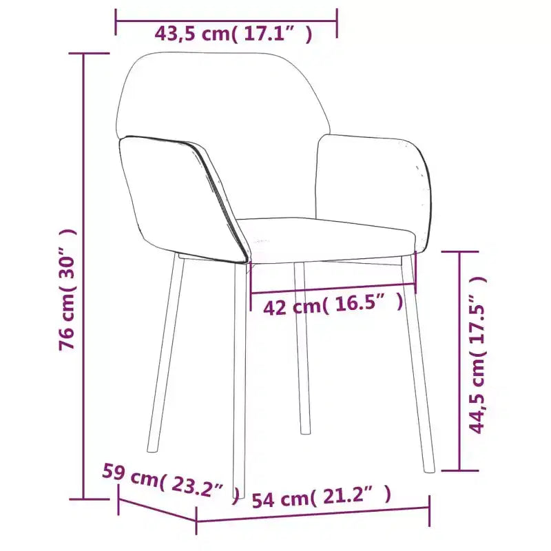 Dining Chair Set of 2, Cream & Brown, Upholstered with Arms