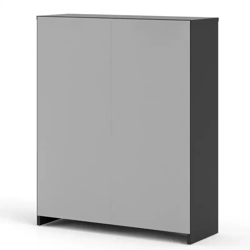 White / Black Matte 2-Drawer Shoe Cabinet – Holds 12 Pairs, 1 Person Assembly