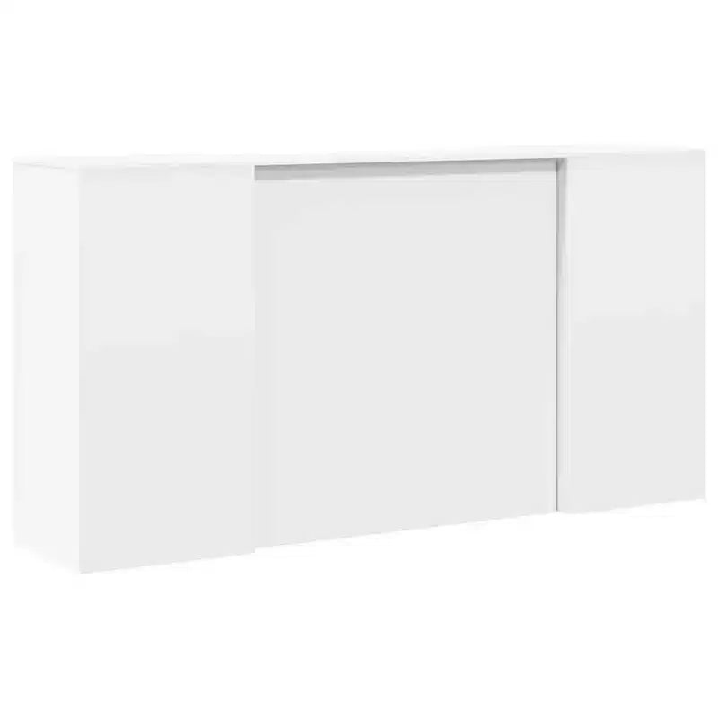 Reception Desk White Rectangular Engineered Wood, 2-Person