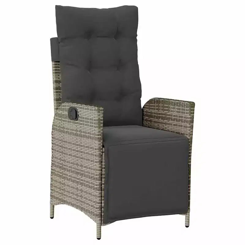 vidaXL Ensemble de salle à manger de jardin avec coussins 5 pcs gris résine tressée