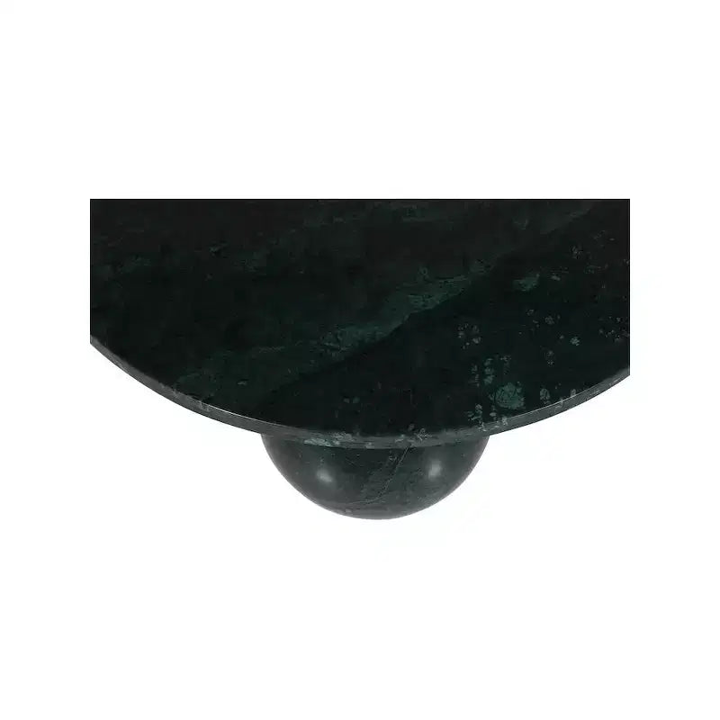 Round Marble Coffee Table with Sphere Legs, Multicolor, Seats 4–6
