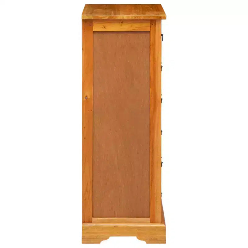 Natural Mahogany 7-Drawer Tall Chest – Rustic Style
