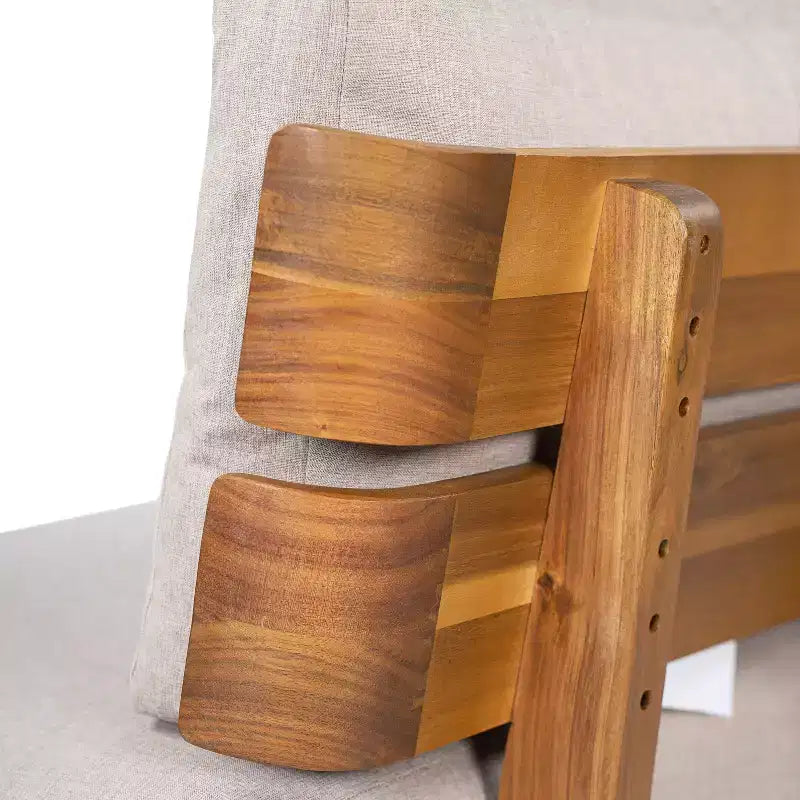 Christopher Knight Home Rakesh Ensemble de conversation de patio moderne 4 pièces en acacia avec coussins (table non incluse)