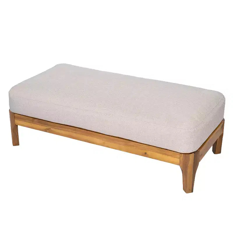 Christopher Knight Home Rakesh Ensemble de conversation de patio moderne 4 pièces en acacia avec coussins (table non incluse)