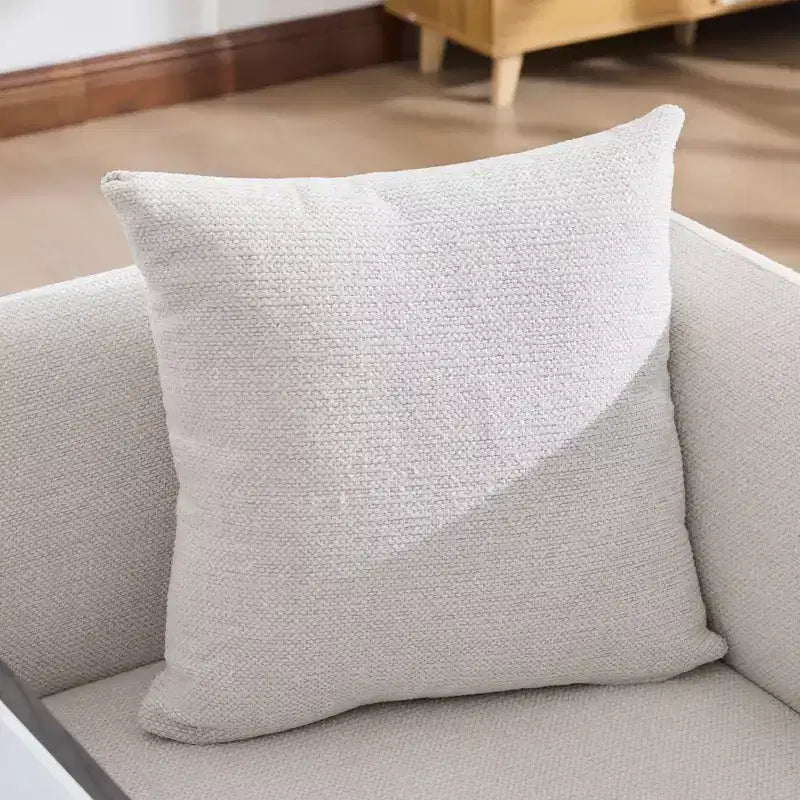Chenille Upholstered Accent Chair with Side Table, Single Seat, Multiple Colors