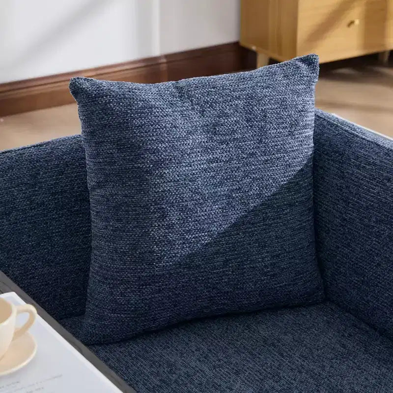 Chenille Upholstered Accent Chair with Side Table, Single Seat, Multiple Colors