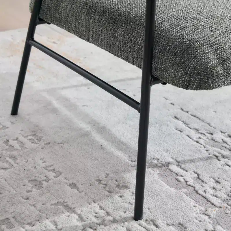 Chenille Upholstered Accent Chair with Side Table, Single Seat, Multiple Colors