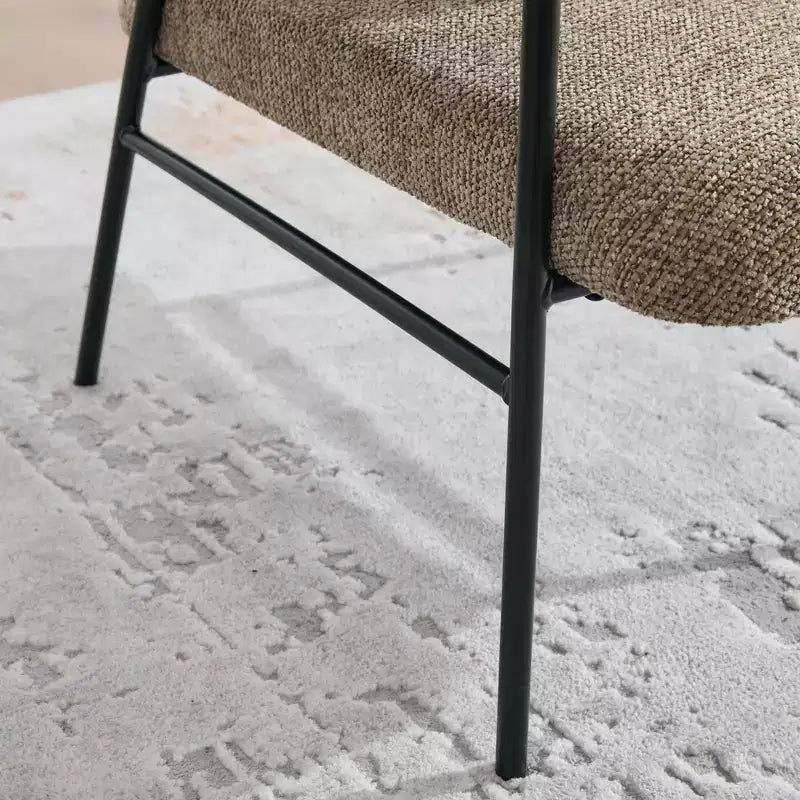 Chenille Upholstered Accent Chair with Side Table, Single Seat, Multiple Colors