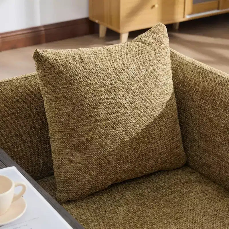 Chenille Upholstered Accent Chair with Side Table, Single Seat, Multiple Colors