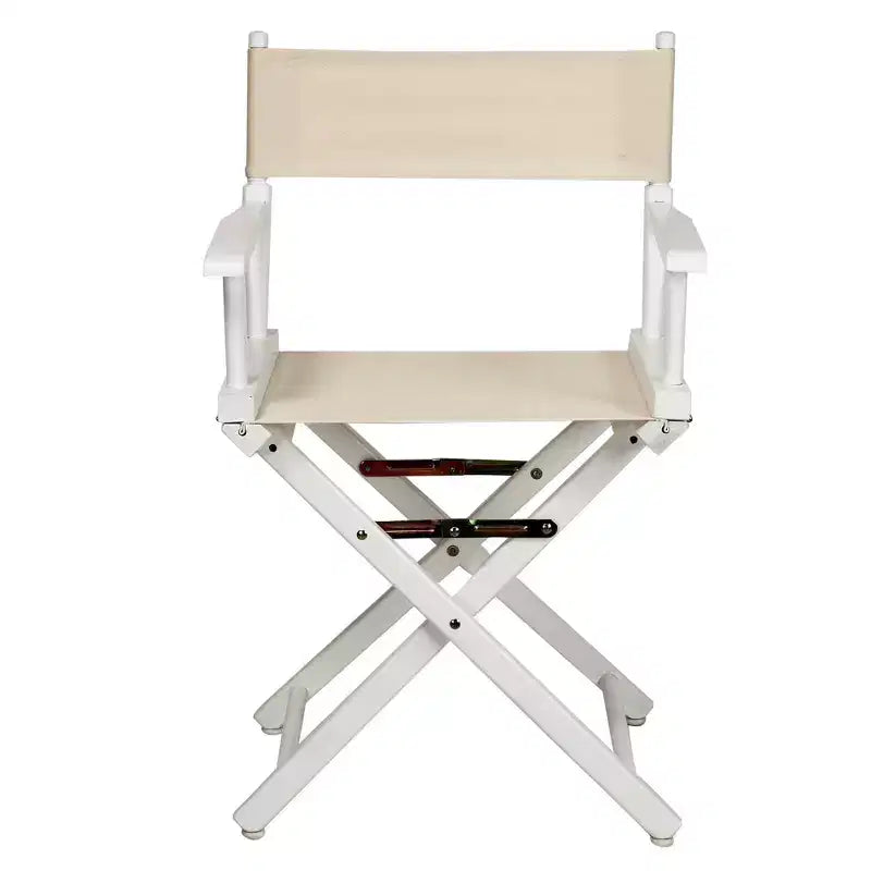 Multi-Color Canvas Folding Director's Chair, White Frame, Seats 1
