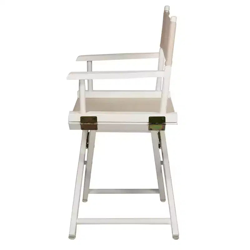 Multi-Color Canvas Folding Director's Chair, White Frame, Seats 1