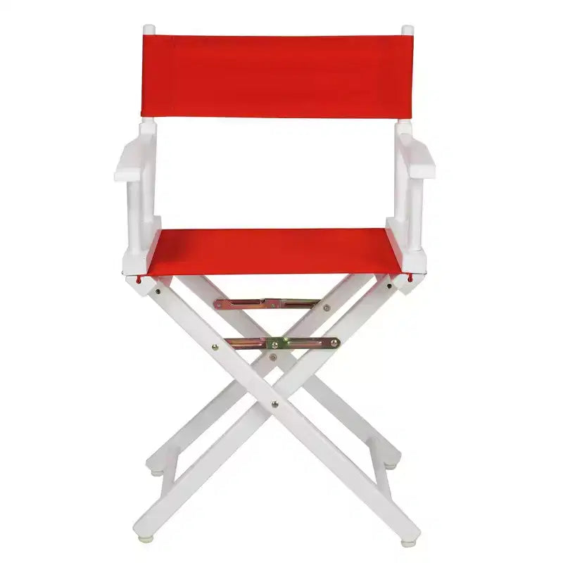 Multi-Color Canvas Folding Director's Chair, White Frame, Seats 1