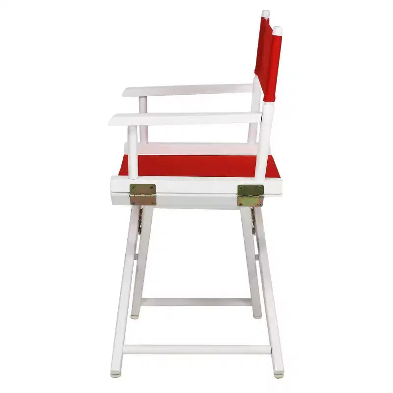 Multi-Color Canvas Folding Director's Chair, White Frame, Seats 1