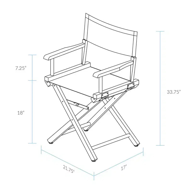 Multi-Color Canvas Folding Director's Chair, White Frame, Seats 1
