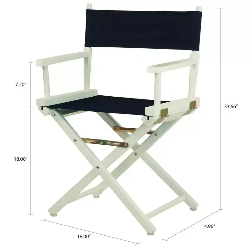 Multi-Color Canvas Folding Director's Chair, White Frame, Seats 1