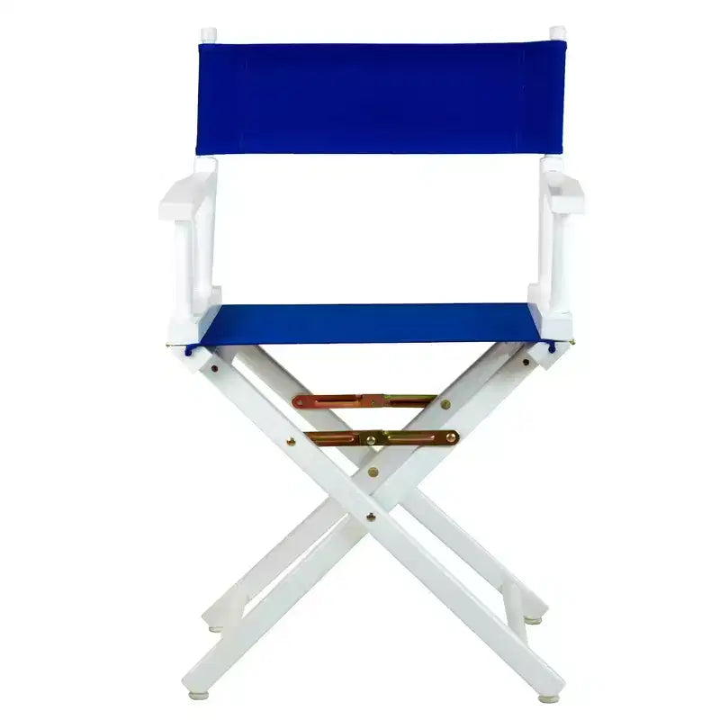 Multi-Color Canvas Folding Director's Chair, White Frame, Seats 1