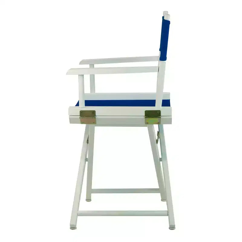 Multi-Color Canvas Folding Director's Chair, White Frame, Seats 1